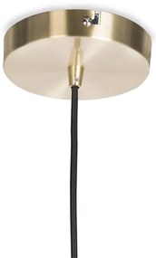 Candeeiro de suspensão inteligente latão com vidro fumê 30 cm incl. Wifi ST64 - Ball