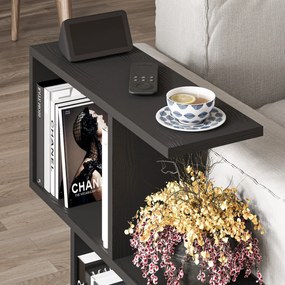 Mesa de Centro Homemania – Madeira Preta – 60x60x20 cm | Tribo Home