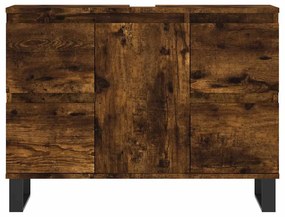 Armário casa de banho 80x33x60 cm deriv.madeira carvalho fumado