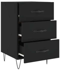 Mesa de cabeceira 40x40x66 cm derivados de madeira preto