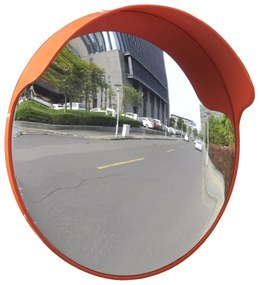 141680 vidaXL Convex Espelho de trânsito para exterior 45 cm policarbonato laranja