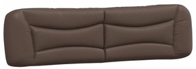 Cama com colchão 200x200 cm couro artificial castanho