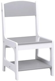 Mesa infantil com duas cadeiras MDF branco