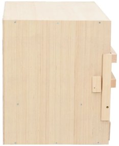 Ninho p/ galinhas 2 compartimentos 63x40x45 cm pinho maciço