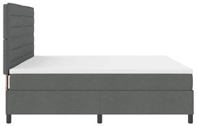 Cama Box com Colchão Cinza Escuro 200x200 cm Tecido