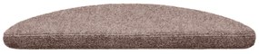 Tapetes de escada adesivos 20 pcs 56x17x3 cm creme