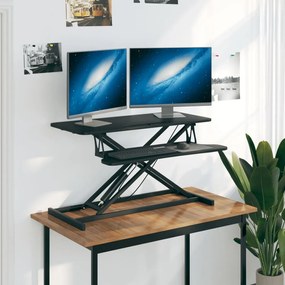 vidaXL Mesa trabalho ajustável 90x40x(13-50) cm aço/derivados madeira