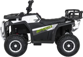 Moto 4 eletrica 12V 4x4 para crianças ATV Robust 01, Rodas de espuma EVA Branca