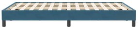 Box Cama de primavera sem Colchão Azul Escuro 120x210 cm Veludo