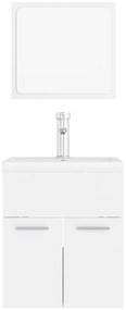 Conjunto de móveis de casa de banho contraplacado branco