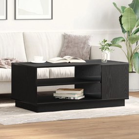Mesa de Centro em Carvalho Preto 102x55x43 cm Feita de Madeira de Enge