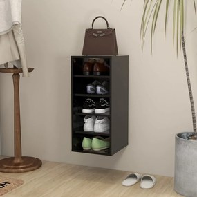 vidaXL Armário para sapatos 31,5x35x70 cm contraplacado preto