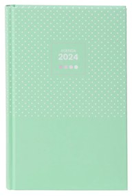 Agenda Diária 2024 Micro Spot Verde Pastel 10X16cm