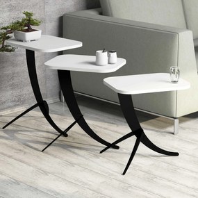 Mesas de Aninhamento Pion – Branco – 35x45x60 cm (3 Peças)