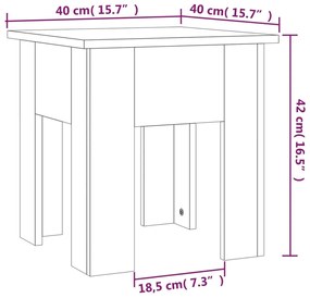 Mesa de centro 40x40x42 cm aglomerado preto