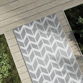 vidaXL Tapete de exterior 80x250 cm ARAKIL PP cinzento