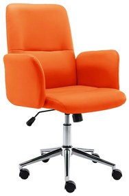 vidaXL Cadeira de escritório couro artificial laranja