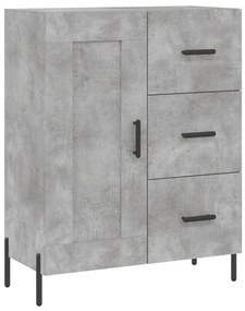 Armário alto 69,5x34x180 cm derivados de madeira cinza cimento
