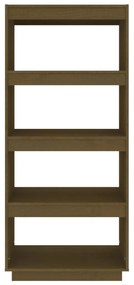 Estante/divisória 60x35x135 cm pinho maciço castanho-mel