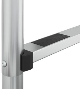 Escada de piscina 54x38x211 cm aço inoxidável 304