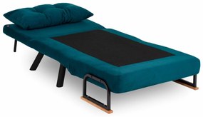 Poltrona Cama "Versa" – Verde Petróleo – Design Moderno