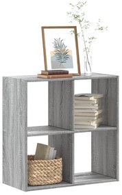 Estante 68,5x32x68,5 cm derivados de madeira cinzento sonoma