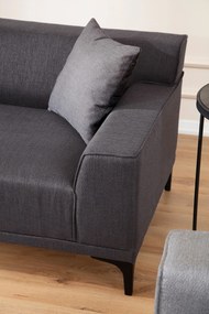 Sofá de 3 Lugares Petra – Antracite – 215x87x86 cm