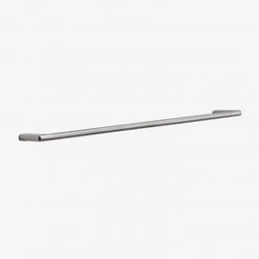 Toalheiro Adesivo De Parede Com Barra De 60 Cm Para Casa De Banho Em Aço Inoxidável Rovent Cinzento Escovado - Sklum