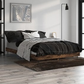 Estrutura cama s/ colchão derivados de madeira carvalho fumado