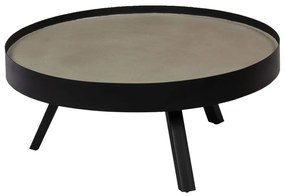 Mesa de centro com tampo em cimento 74x32cm