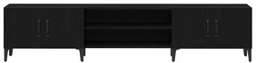 Estante de TV vidaXL Preta Carvalho 180x31,5x40 cm Madeira Engineered