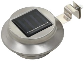 Candeeiro de exterior solar LED 6 pcs branco redondo 12 cm