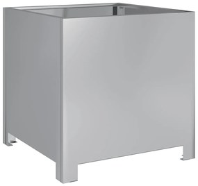 Vaso/floreira de jardim 2 pcs 40x40x40 cm aço galvanizado