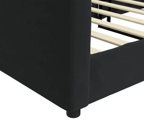 Sofá-cama 90x190 cm veludo preto