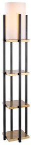 Candeeiro de Pé 7115 – Preto e Dourado – 25 x 25 x 130 cm