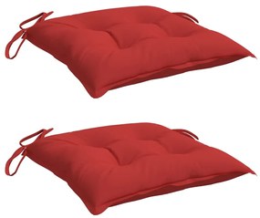 Almofadões para móveis de paletes 2 pcs tecido oxford vermelho