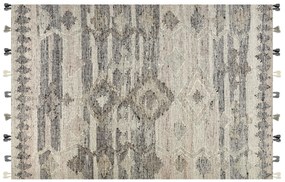 Tapete Kilim em lã cinzenta 200 x 300 cm ARATASHEN Beliani
