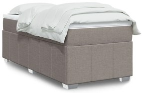 Cama com molas/colchão 90x200 cm tecido castanho-acinzentado