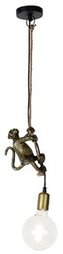 Candeeiro de suspensão vintage dourado - Animal Monkey Clássico / Antigo
