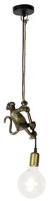 Candeeiro suspenso vintage dourado - Macaco Animal Clássico / Antigo