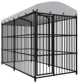 vidaXL Canil de exterior com telhado 300x150x210 cm