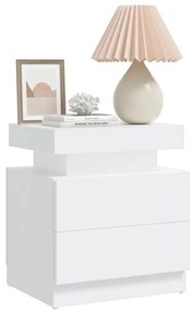 Mesa de cabeceira derivados de madeira branco