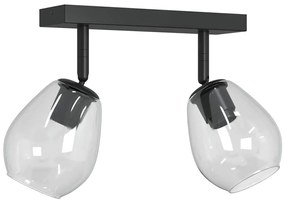 Luzes de teto com cúpula de vidro ajustável Antracite E27