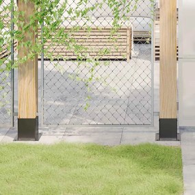 vidaXL Bases de coluna quadradas 12 peças 121x121mm aço revestido a pó