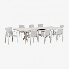 Conjunto de mesa de jardim extensível retangular - Sklum