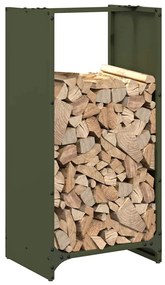 Suporte para lenha aço laminado a frio verde azeitona