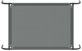 Cama para cães elevada 110x65x20 cm Textilene e aço cinzento