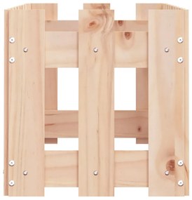 Canteiro elevado c/ design de cerca 100x30x30 cm pinho maciço
