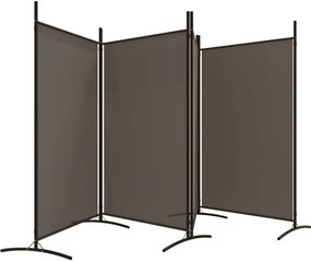 Divisória de quarto com 4 painéis 346x180 cm tecido antracite