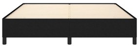 Estrutura de cama sem colchão 160x200 cm tecido preto